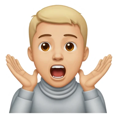 guy with hands around neck and screaming  sticker