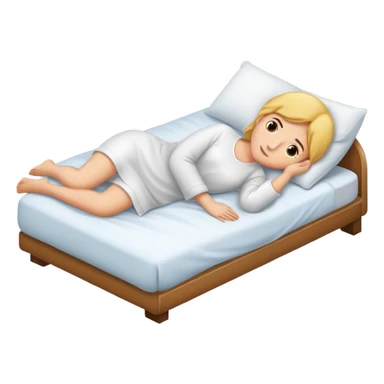 Laying in bed  sticker