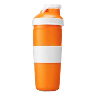 Orange protein shaker cup no face or eyes sticker