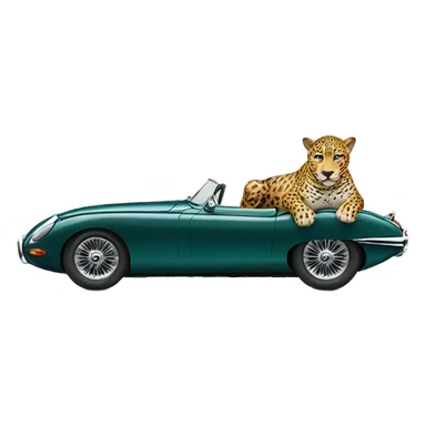 Jaguar driving a jaguar car sticker