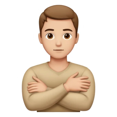 Arms crossed around chest over neck  sticker