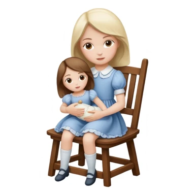 annabell doll sit on chair sticker