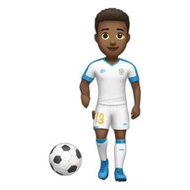 Un joueur de foot avec un coeur sticker