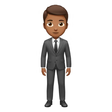 Young man, brown skin, tailored trousers, suit jacket, and tie

 sticker