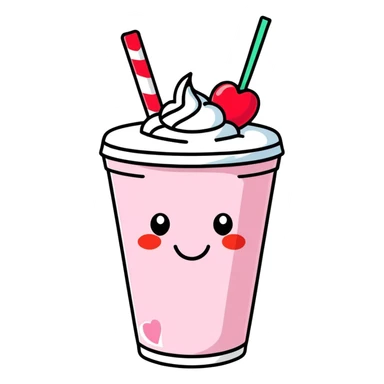 Happy milk shake love sticker