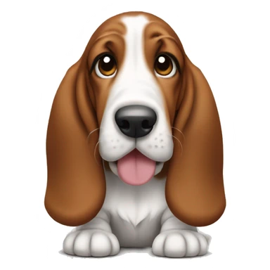 Basset hound puppy sticker