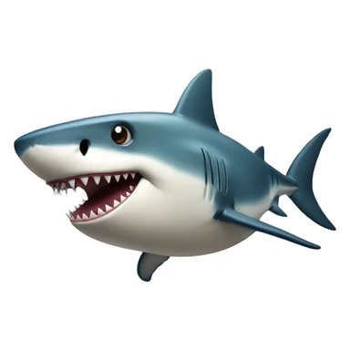shark making a dumb face sticker