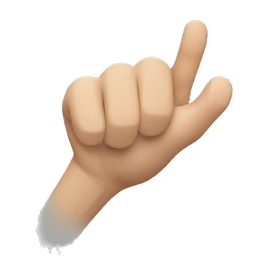 a climber's thumb, pointing down sticker