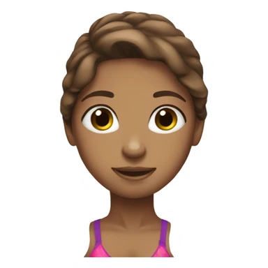 brown hair girl in swimsuit outdoors sticker