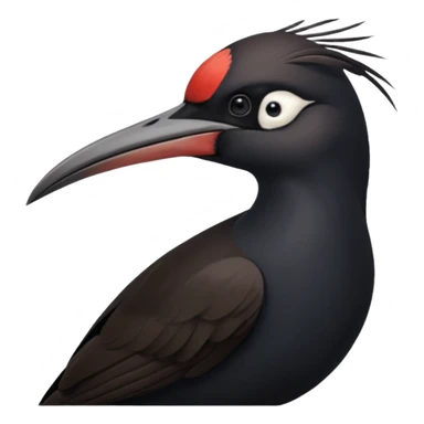 Black Sicklebill headshot sticker