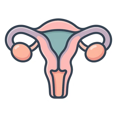 female uterus, icon-color-outlined style, detailed shadows and highlights, thin clean contours, soft rounded shapes, pastel palette #98B5BC, #B5B3C1, #C9A3C9, #E4C0CA, #F7DCD1, #F7C0AA, modern Japanese pop art and sticker aesthetic, soft lighting, transparent background sticker