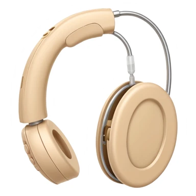 Telinga aid, hearing aid color beinge tapi earmold color white  sticker