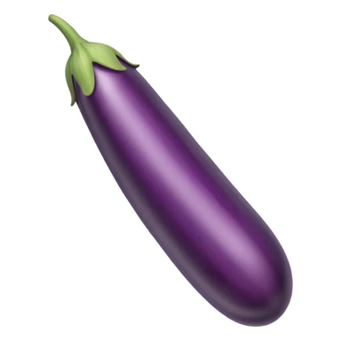 very long straight single eggplant sticker