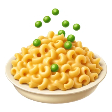 Macaroni and cheese with peas on it sticker
