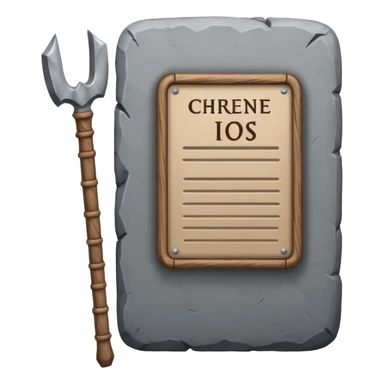 Ten commandments tablets and staff sticker