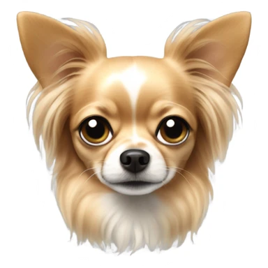 Long hair chihuahua with black nose  sticker