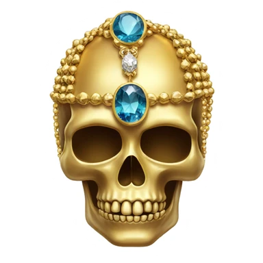 golden skull with jewelry sticker