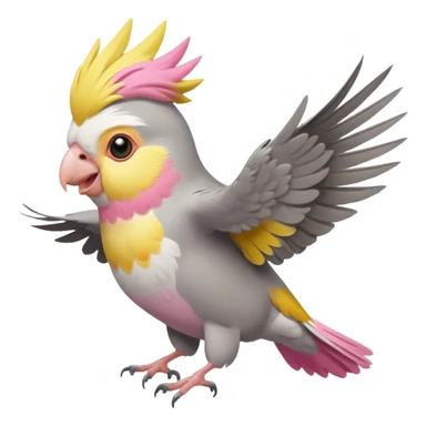 cockatiel flying happy sticker