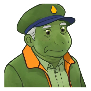 elderly man in jacket sticker