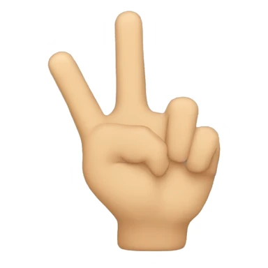 This ✌️ but the two fingers must be flexed in the same hand sticker