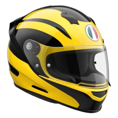 formule 1 helmet black & yellow with storm deco sticker