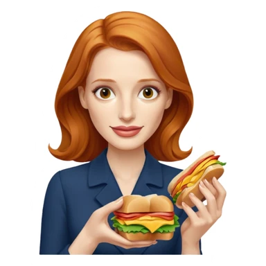 Jessica Chastain, making sandwich  sticker