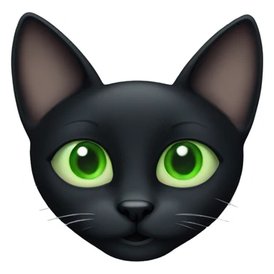 black cat with three green eyes sticker