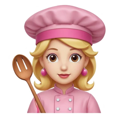 Pink chef hat princess peach sticker