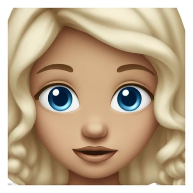 baby girl with blue eyes sticker