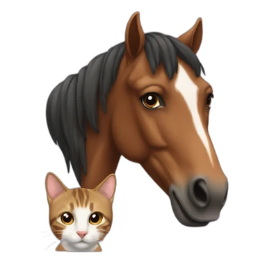 horse-and-cat sticker