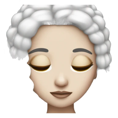 Sleeping white skin queen black hair long and soft sticker