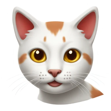 gatto bianco e rosso sticker