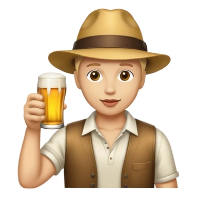 Doy with beer sticker