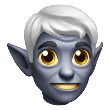 Imp evil but halo emoji sticker