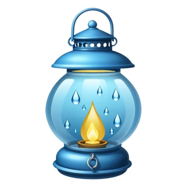 Water Lantern, more water drops inside lantern. sticker