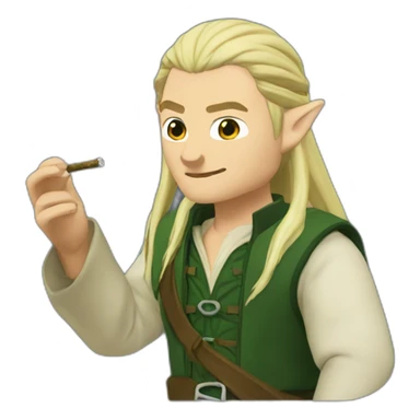 Legolas smoking herbs sticker