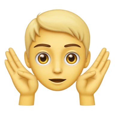 an emoji that with their hands make a gesture of my eyes are on you sticker
