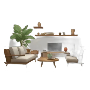 japandi interior design sticker