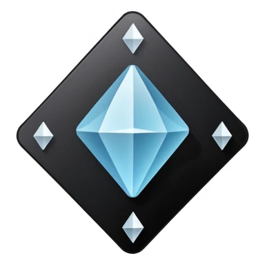 3d diamond shape matte black. diamond shape like on a playing card sticker