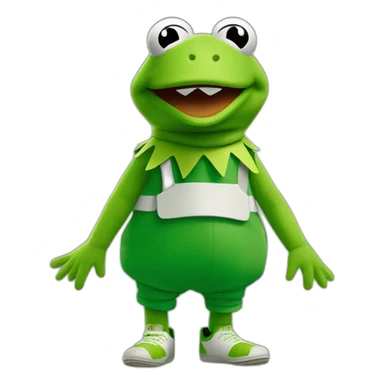 Kermit grenouille en adidas sticker