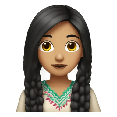 mexican girl with long hair  sticker