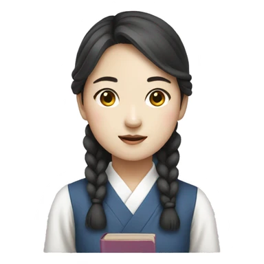 Korean hanbook girl sticker