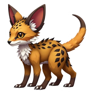 Feral Rare realistic exotic edgy pretty beautiful handsome gorgeous aesthetic colorful vibrant Vernid-Trico-species-Fakemon-creature by LiLaiRa, random markings, tufted ears, full body sticker