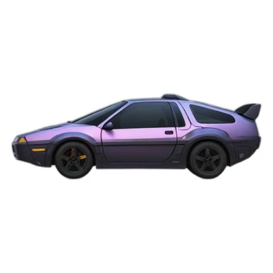 A cyberpunk car seen in profile sticker