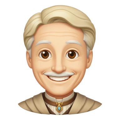 Antiquarian smiling sticker