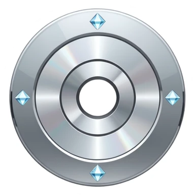 diamond CD emoji in minimalist style sticker