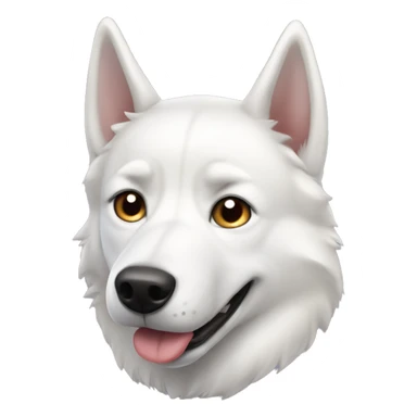 White husky dog with pointy ear sticker
