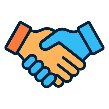 shaking hand sticker