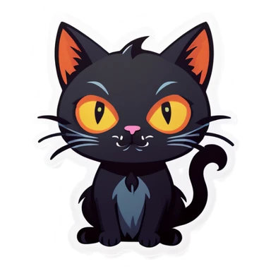 Scary kitty sticker