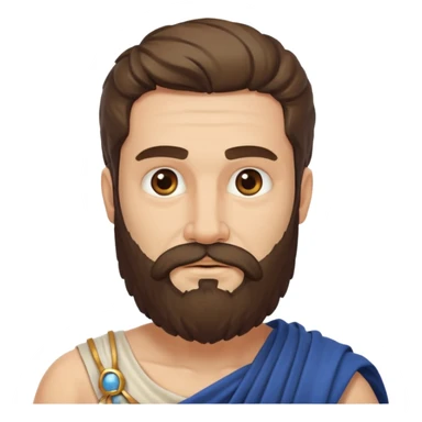 ancient greek man with beard sticker